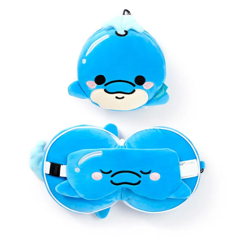 Relaxeazzz Travel Pillow & Eye Mask  - Blu the Dolphin