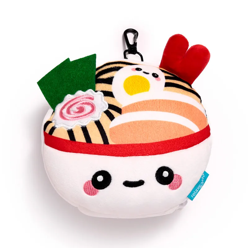 Relaxeazzz Travel Pillow & Eye Mask  - Foodiemals Nori the Ramen Bowl