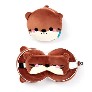 Relaxeazzz Travel Pillow & Eye Mask  - Henry the Otter