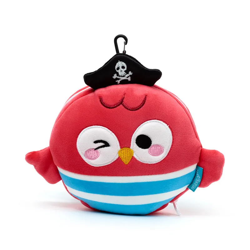 Relaxeazzz Travel Pillow & Eye Mask  - Jolly Joger Pirate Bembo the Parrot