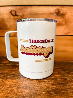 Retro Design School Spirit Travel Mug with Handle  || Thorndale