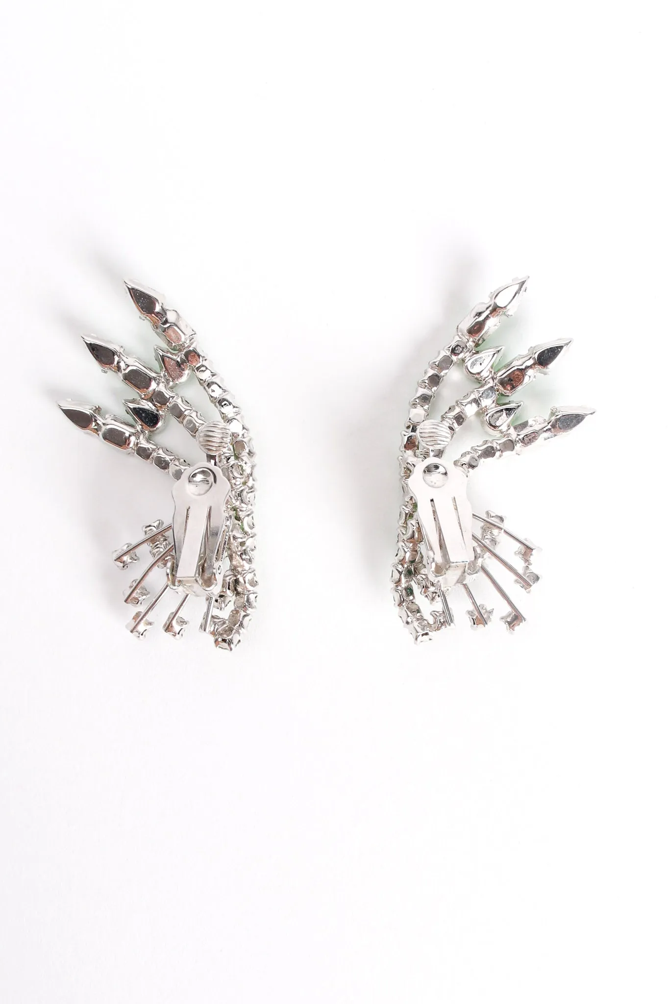 Rhinestone Spray Climber Earrings