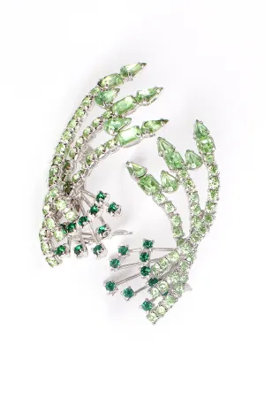 Rhinestone Spray Climber Earrings
