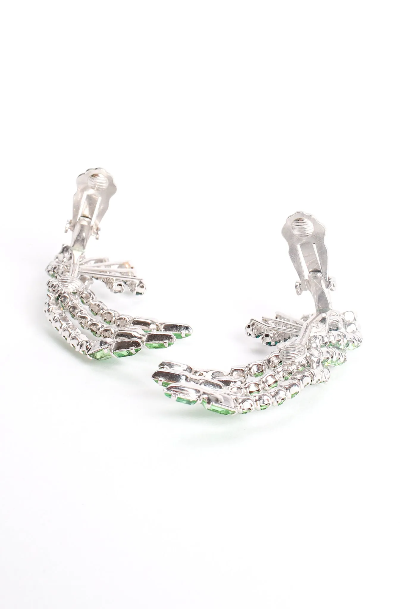 Rhinestone Spray Climber Earrings