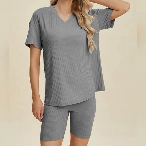 Ribbed Harmony Set - Gray