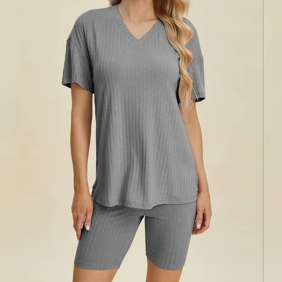 Ribbed Harmony Set - Gray