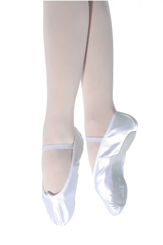 Roch Valley White Satin SS/S Ballet Shoe Adult