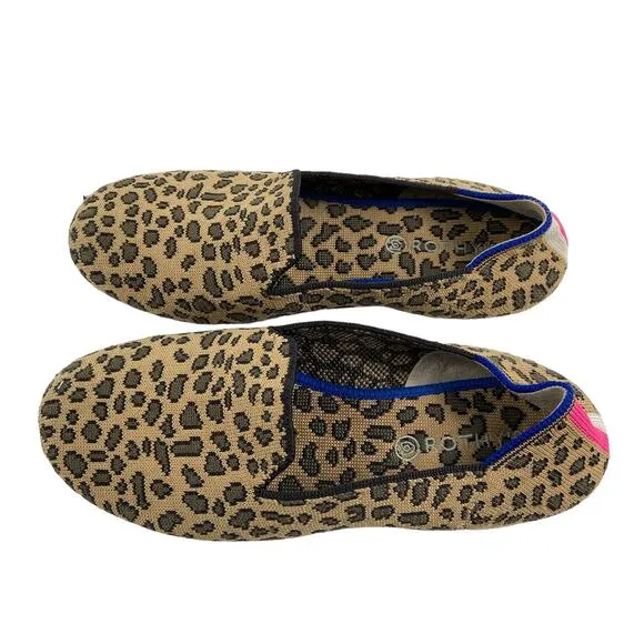 Rothys Cheetah Print Round Toe Ballet Flat Girls Size K4