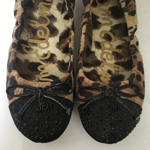 Sam Edelman Girls Beatrix Leopard Ballet Flat