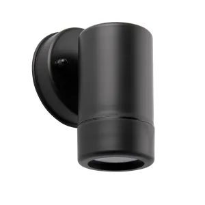 Saxby 81008 Icarus 1lt wall IP44 7W Black polypropylene & clear pc 7W LED GU10 (Required)
