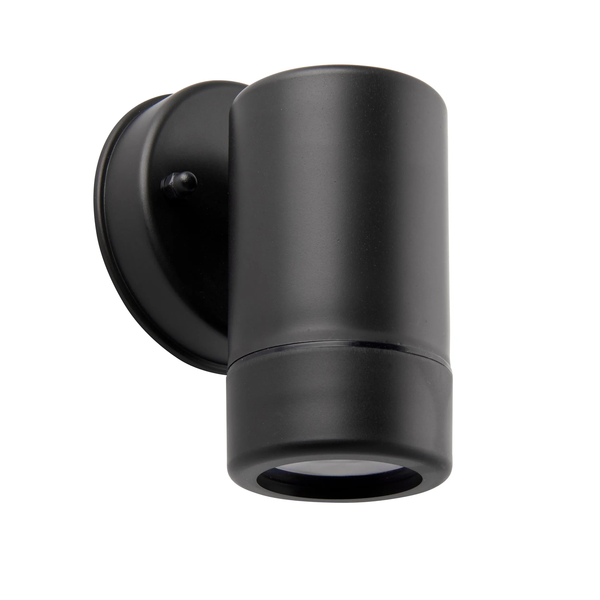 Saxby 81008 Icarus 1lt wall IP44 7W Black polypropylene & clear pc 7W LED GU10 (Required)