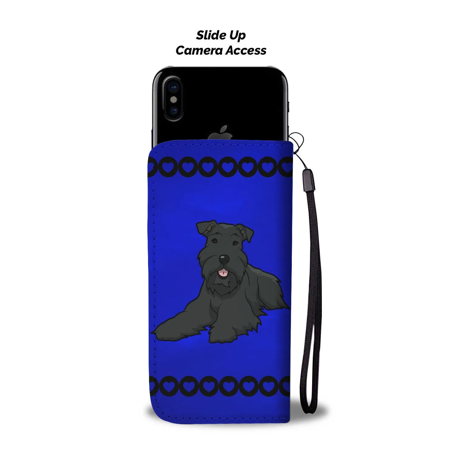 Schnauzer Black Phone Case Wallet