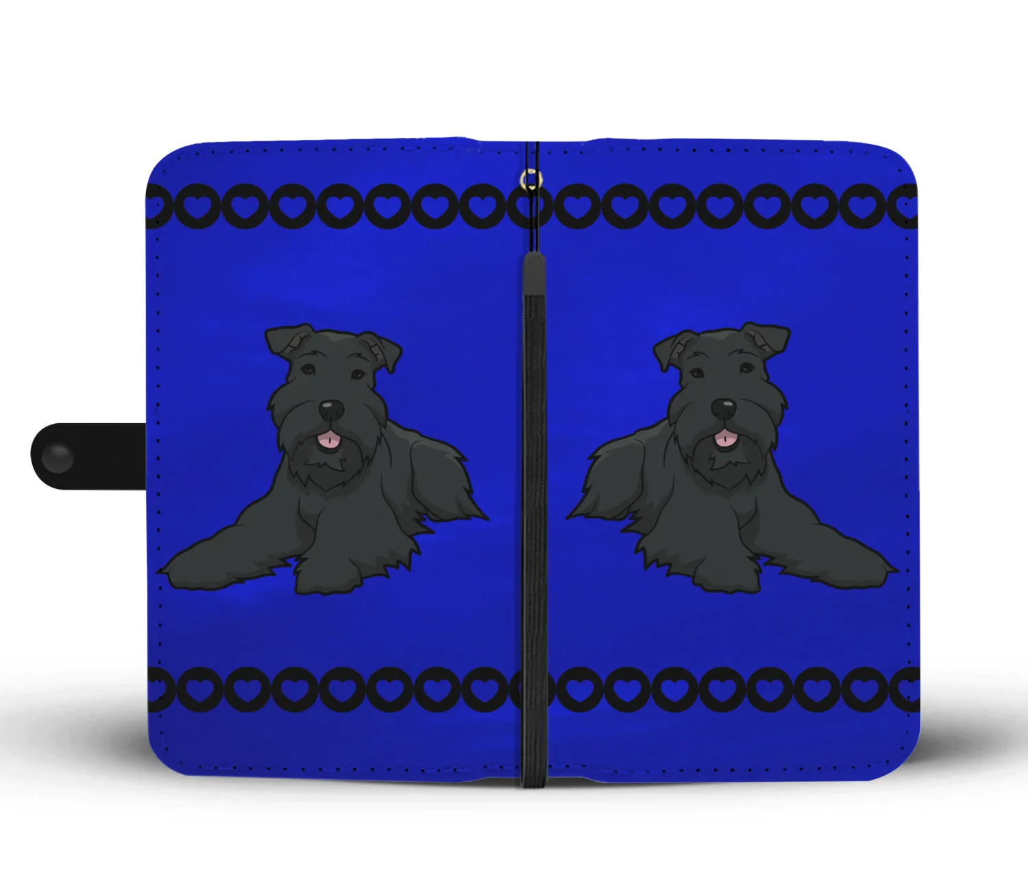 Schnauzer Black Phone Case Wallet