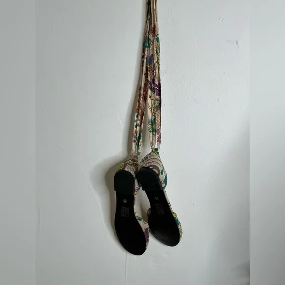 Shelly’s London Floral Ballet Flat with tie back