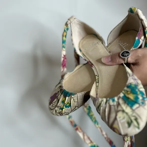 Shelly’s London Floral Ballet Flat with tie back