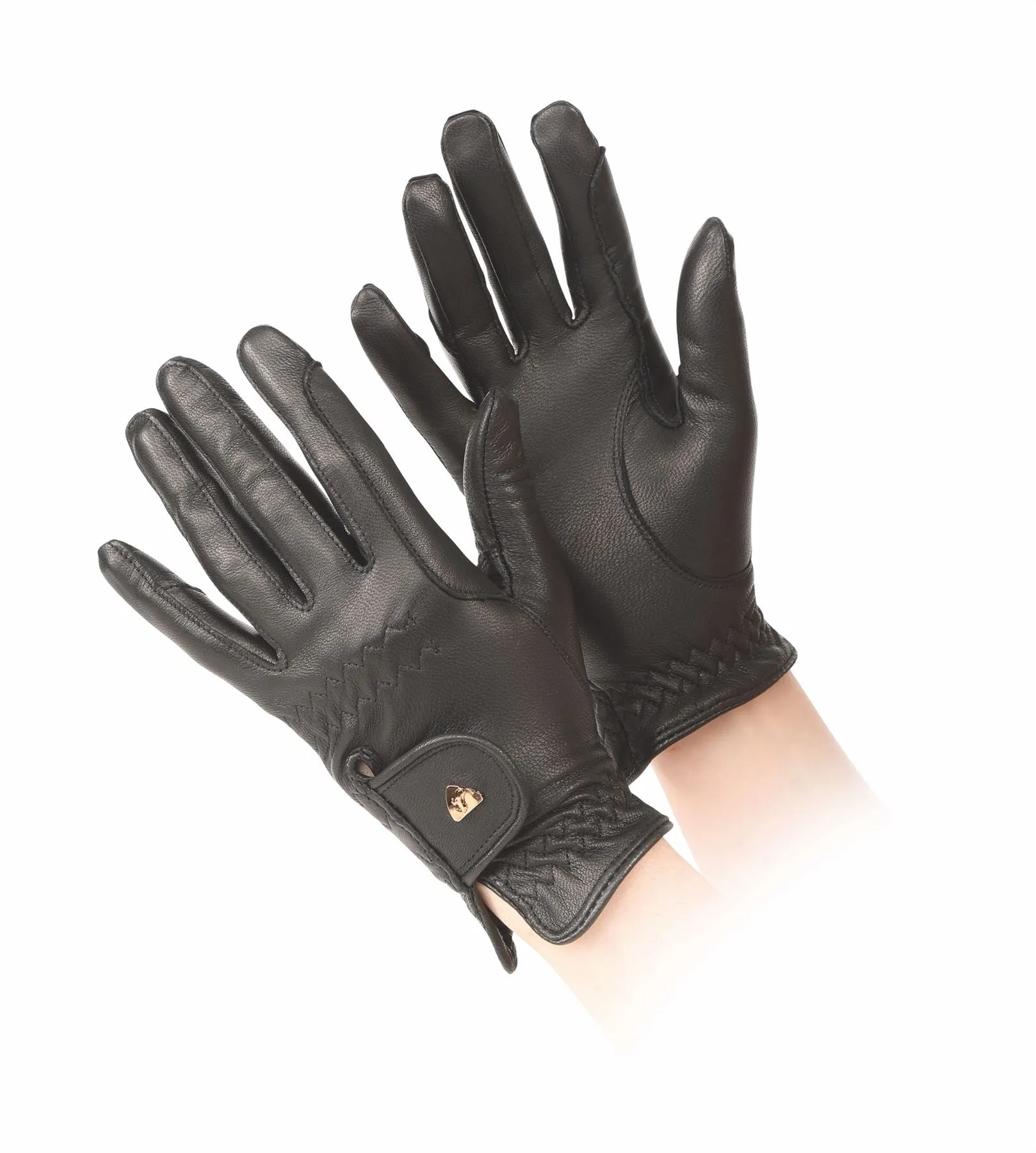Shires Aubrion Leather Horse Riding Gloves - Child