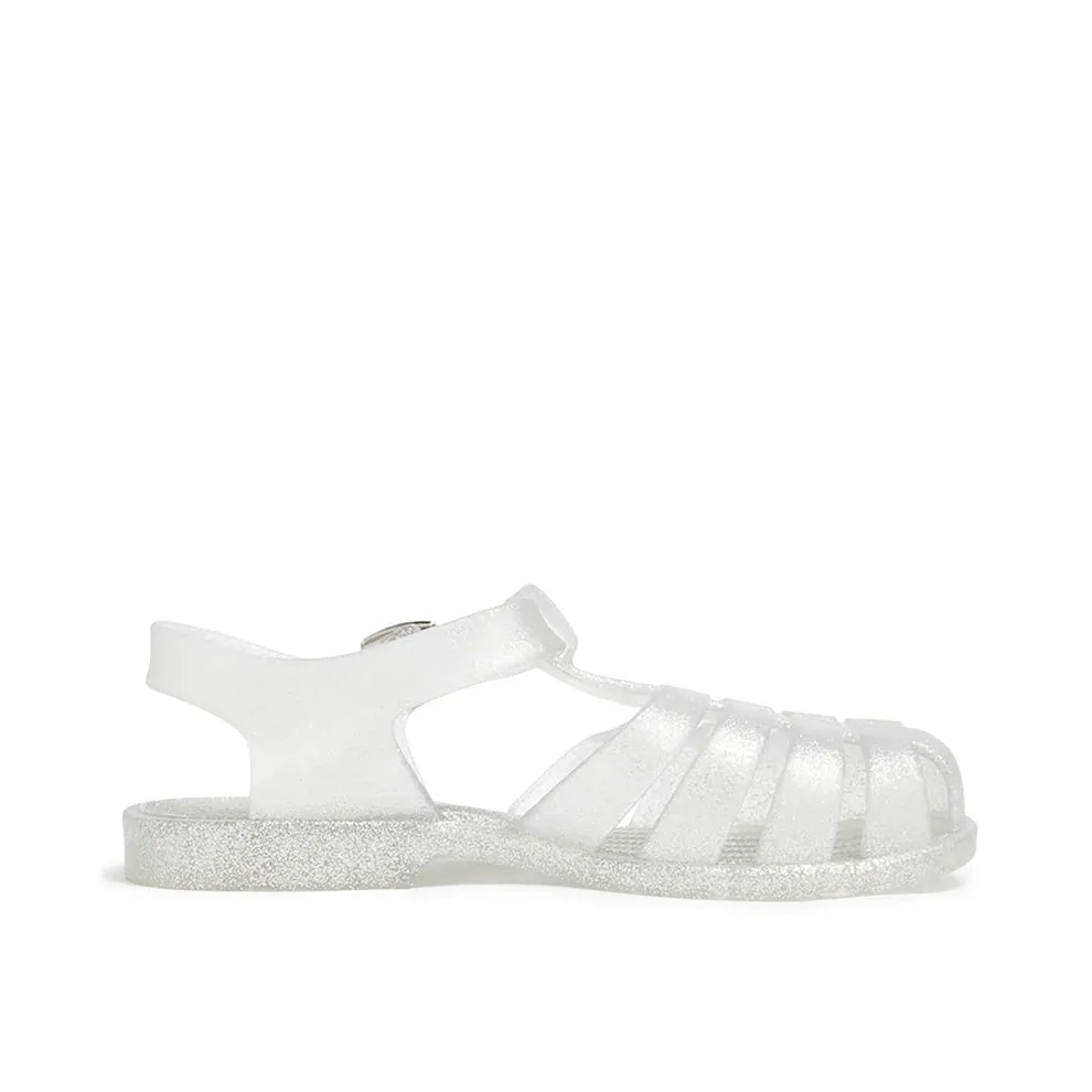Shooshoos Jelly Sandal - It's A Sign: Silver Glitter