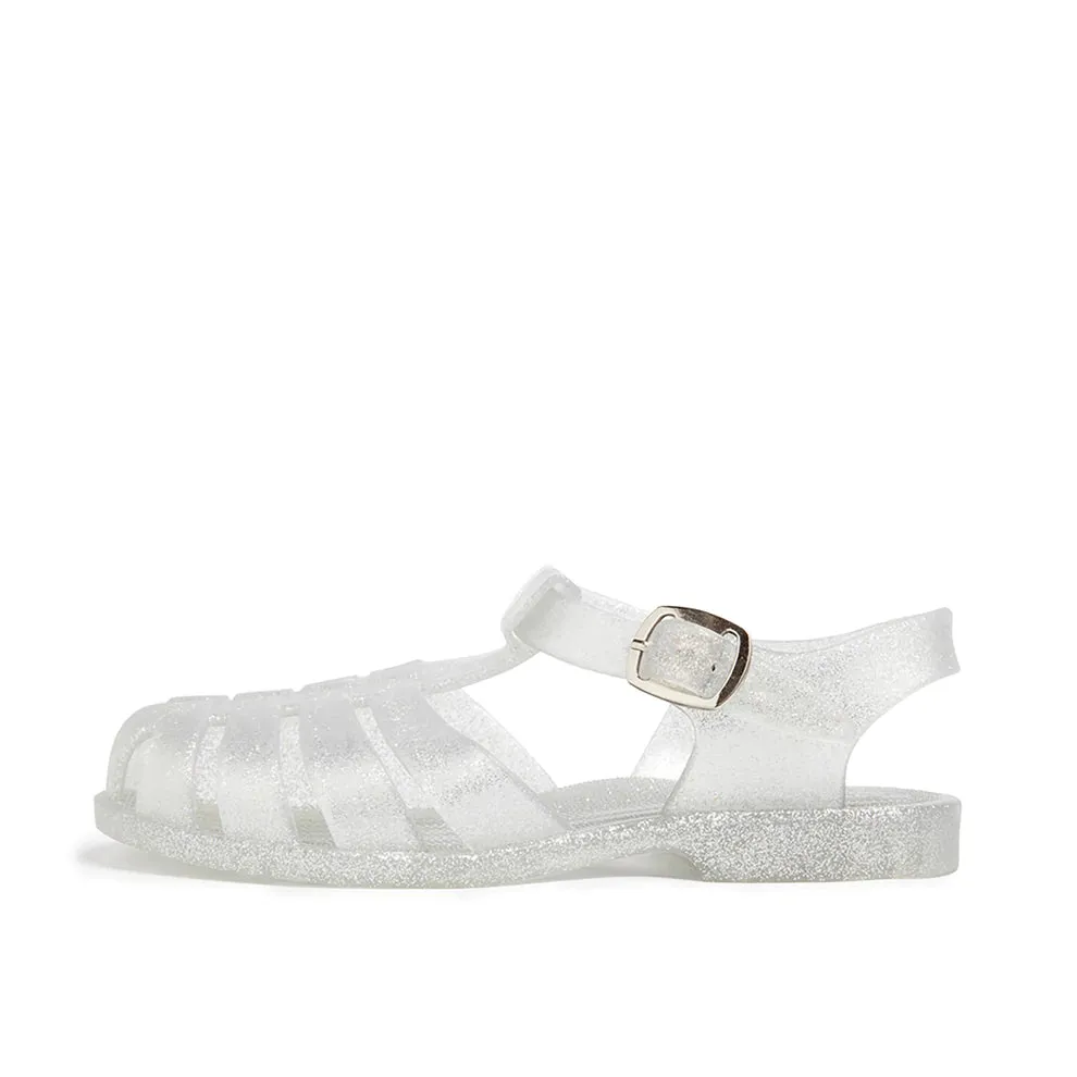 Shooshoos Jelly Sandal - It's A Sign: Silver Glitter