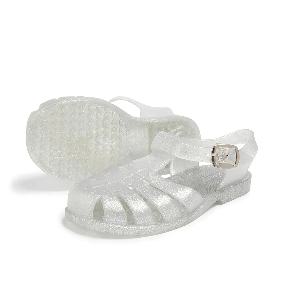 Shooshoos Jelly Sandal - It's A Sign: Silver Glitter