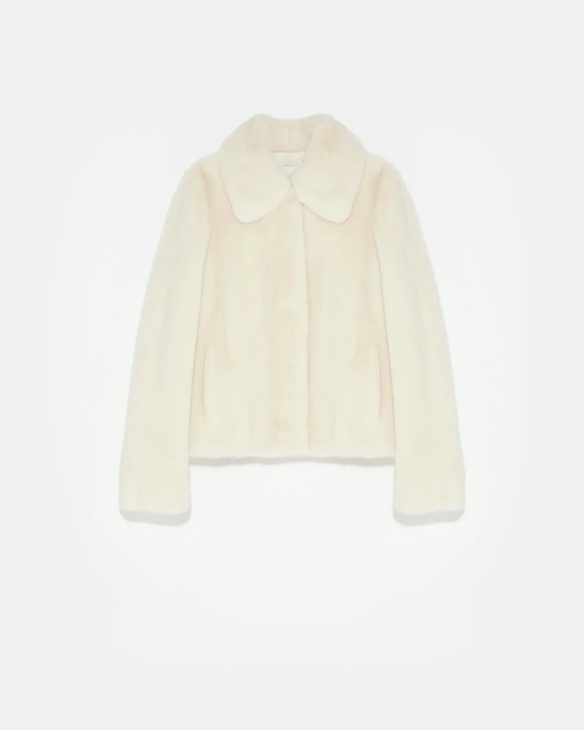Short jacket in long-haired mink fur