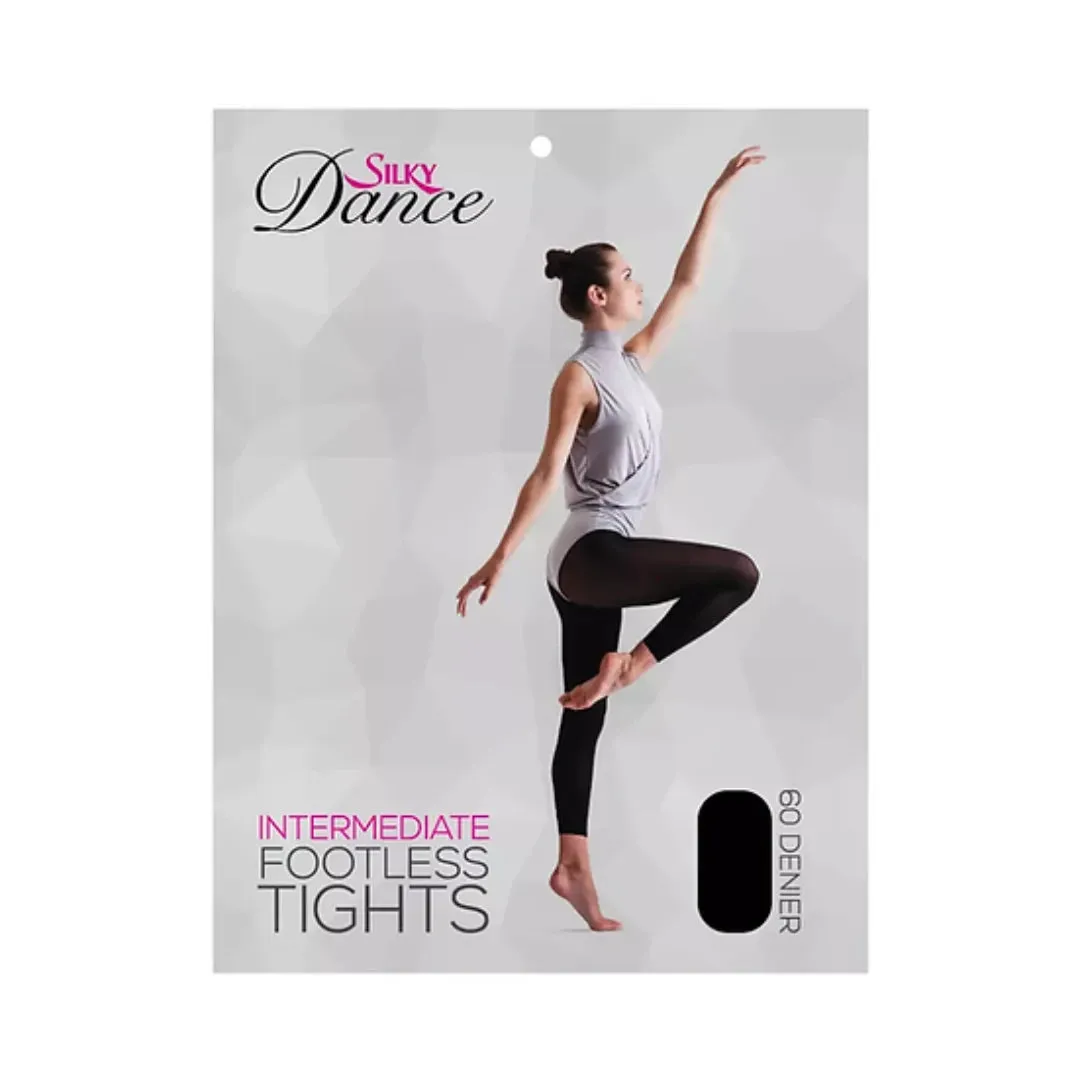 Silky Dance Footless Black Tights ADULT