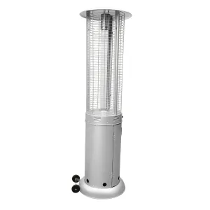 Silver Propane Patio Heater with Wheels I SPAFAIR