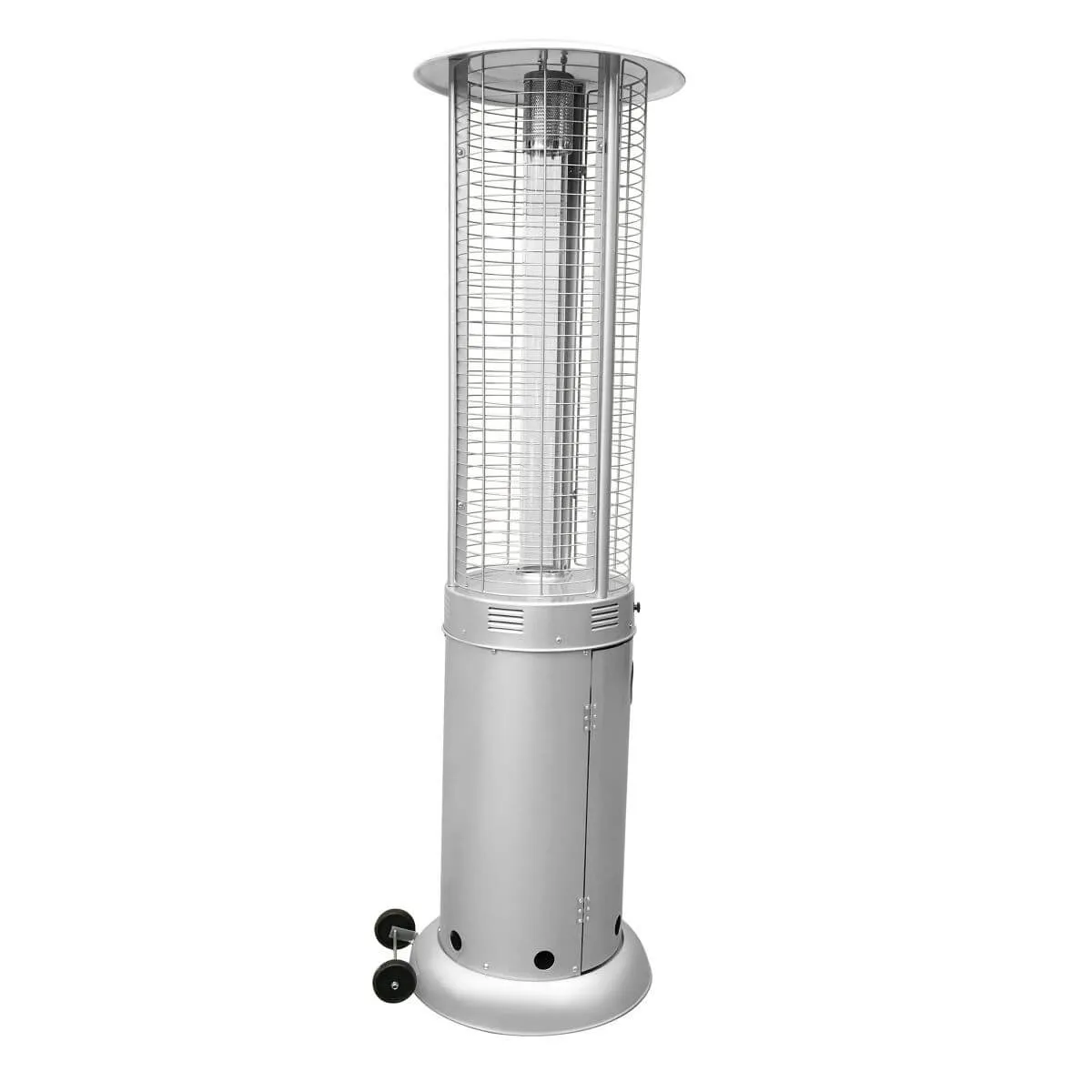 Silver Propane Patio Heater with Wheels I SPAFAIR