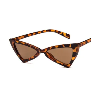 Small Cateye Sunglasses for Women High Pointed Triangle Glasses