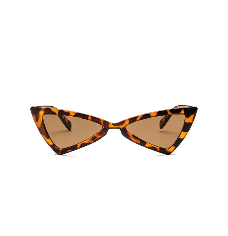 Small Cateye Sunglasses for Women High Pointed Triangle Glasses