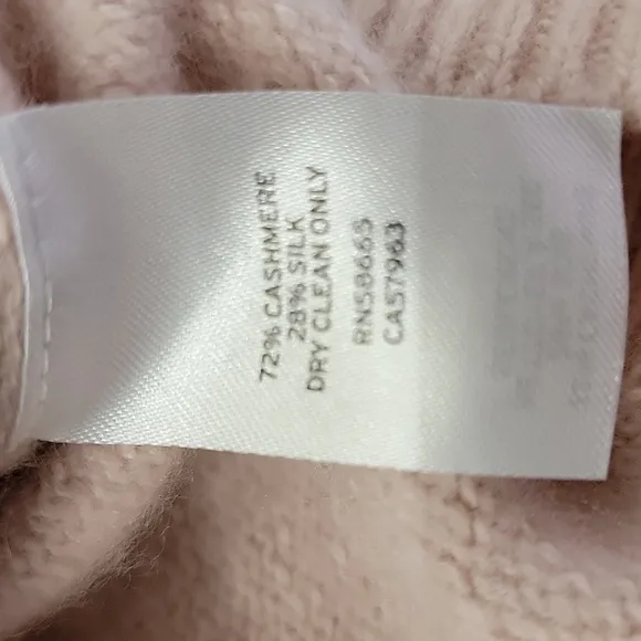 Something Navy Cashmere Silk Blend Sweater Baby Pink szXXS  BinI