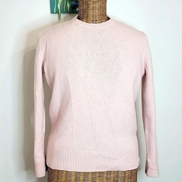 Something Navy Cashmere Silk Blend Sweater Baby Pink szXXS  BinI