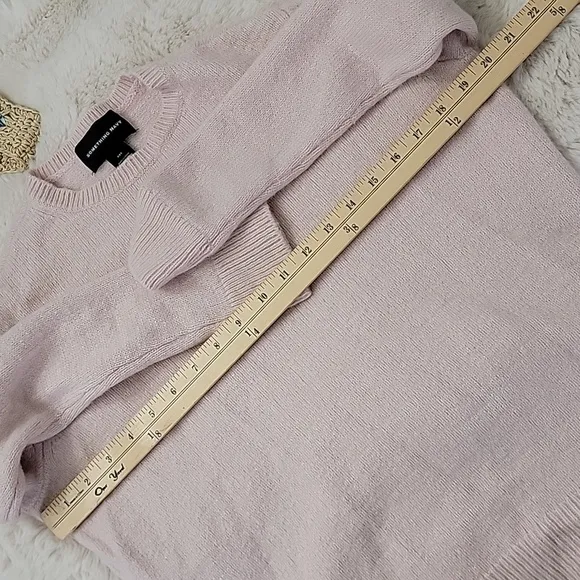 Something Navy Cashmere Silk Blend Sweater Baby Pink szXXS  BinI