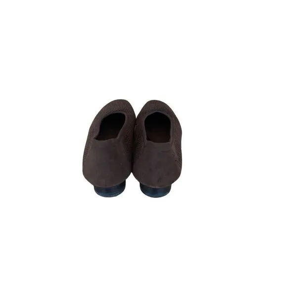 Stuart Weizman Womens Brown Suede Perforated Holes Slip On Ballet Size 7.5