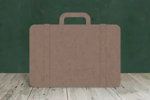 Suit case with etched detail - wooden craft cut-out - 2mm MDF
