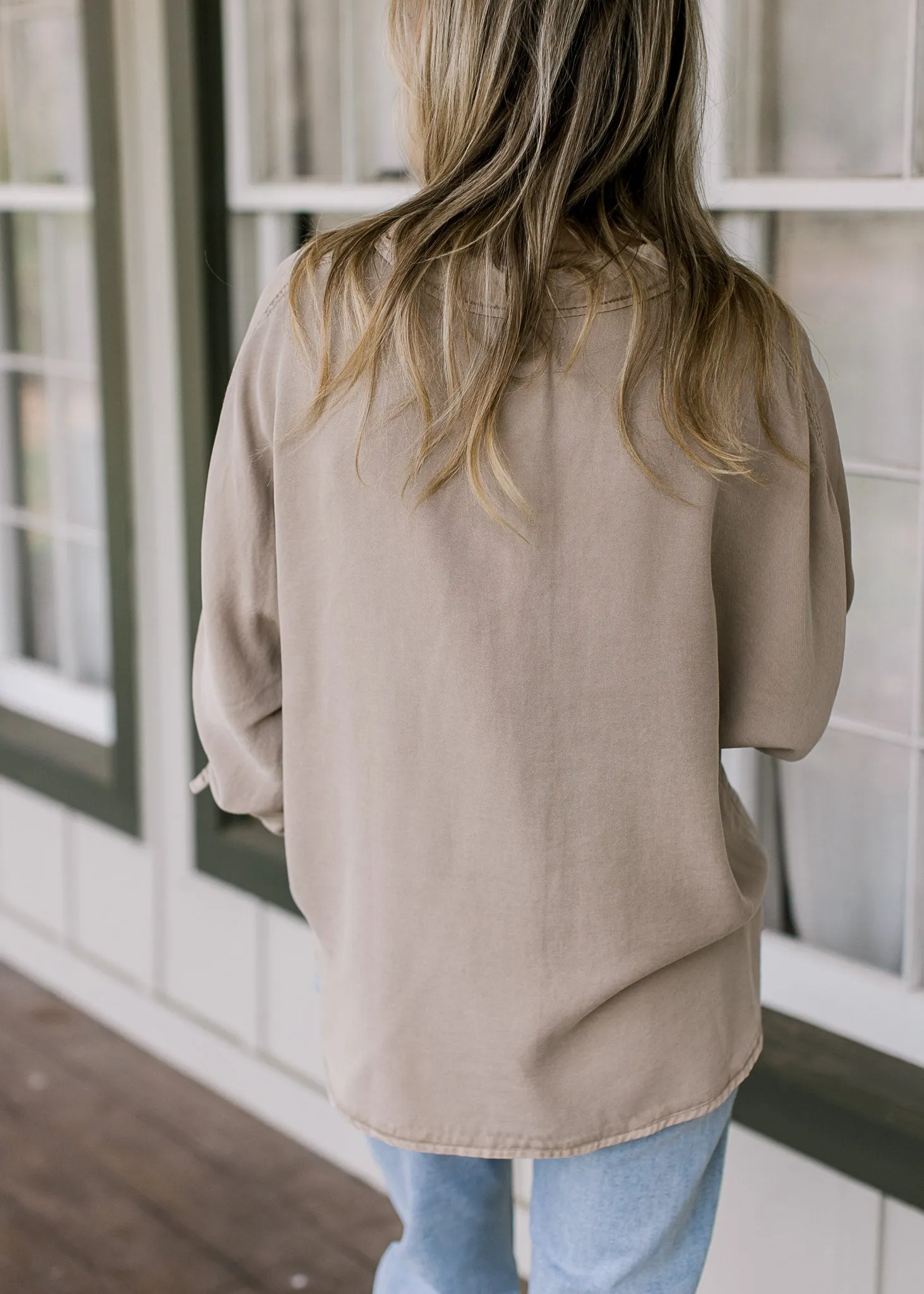 Taupe Craze Button Down Top