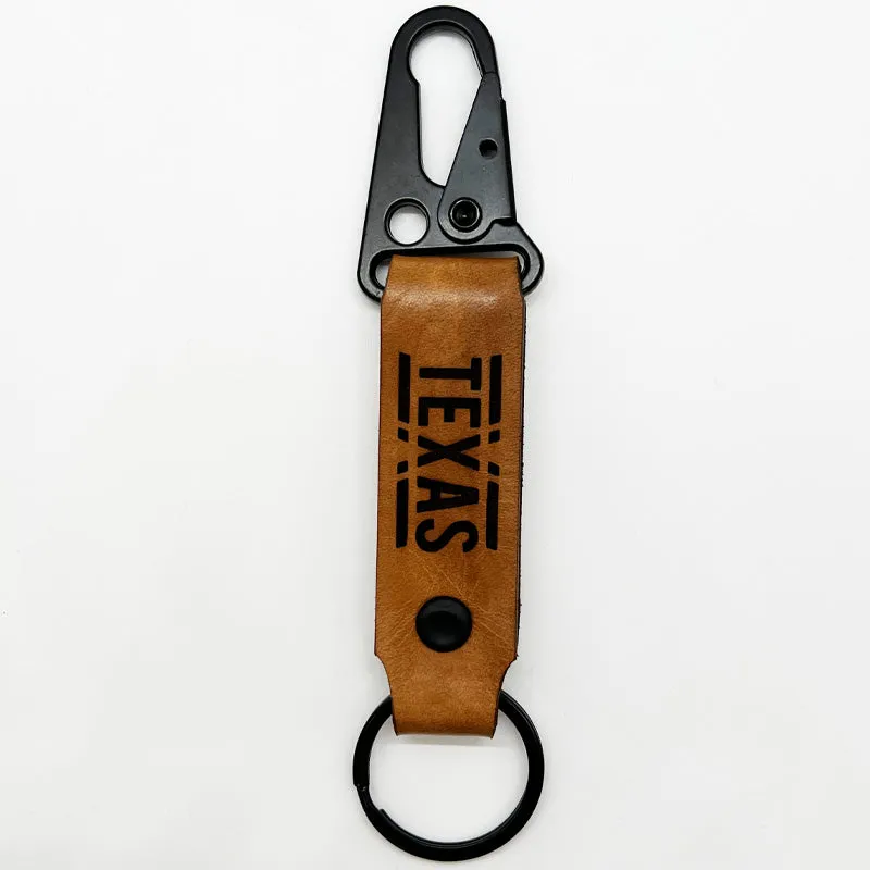 teXas Leather Keychain