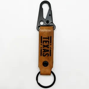 teXas Leather Keychain
