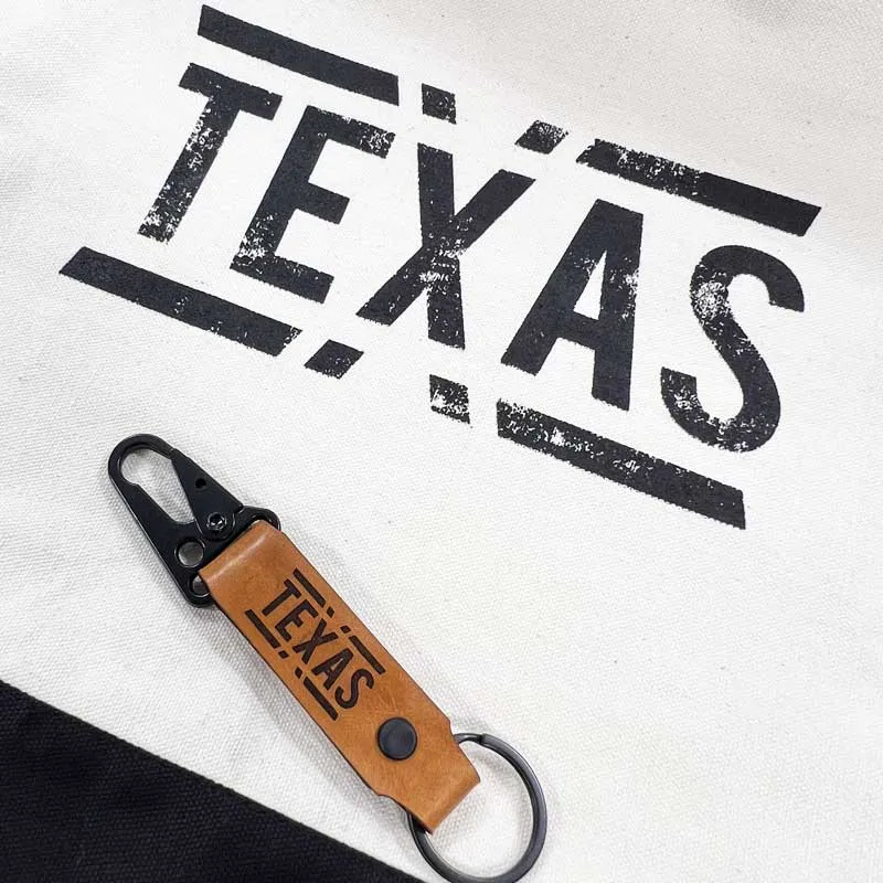 teXas Leather Keychain