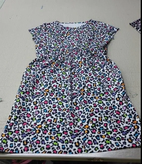 The Knee Length Breastfeeding Dress - Ruby Rainbow Leopard
