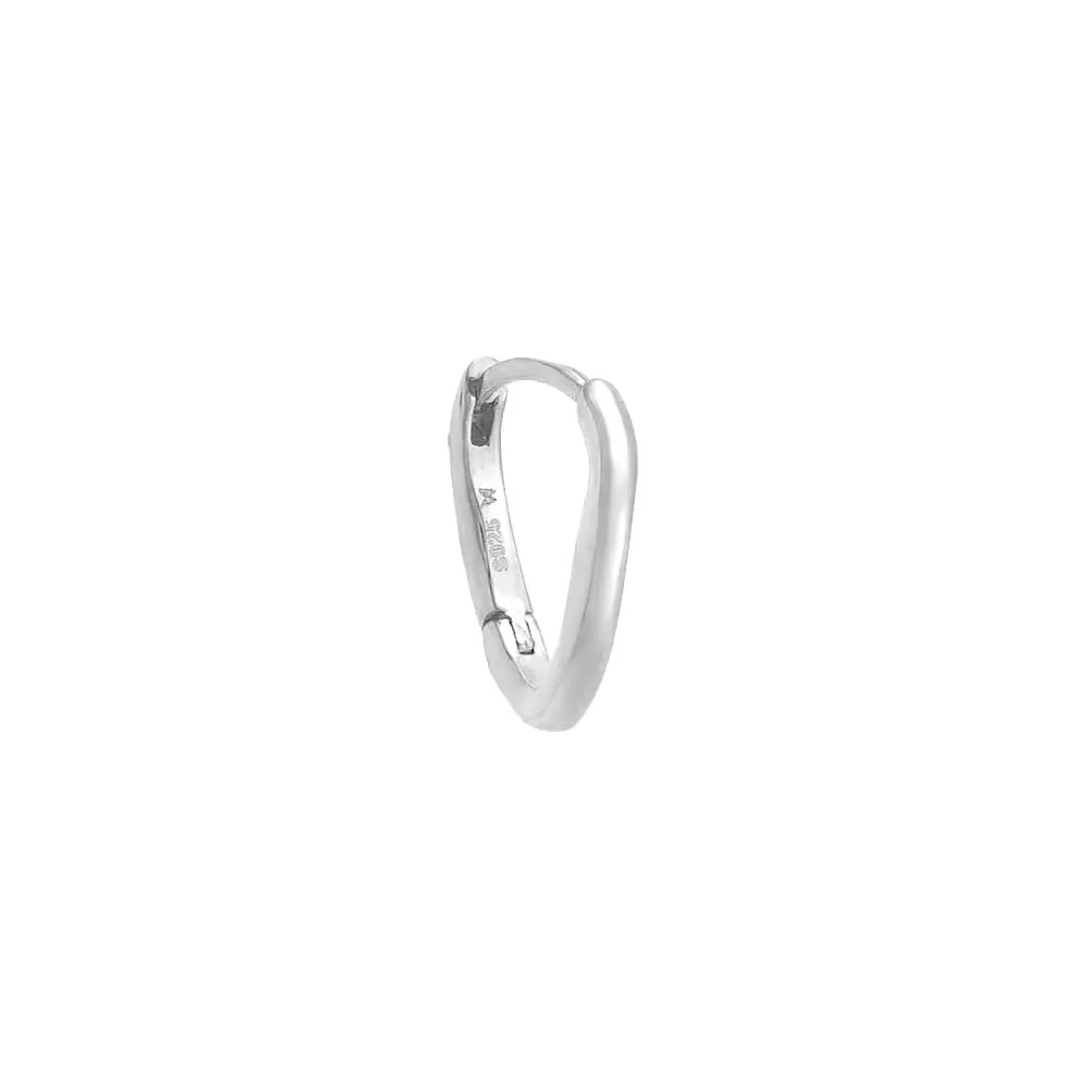 Thin Solid Curved Huggie Earring