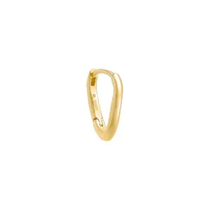 Thin Solid Curved Huggie Earring