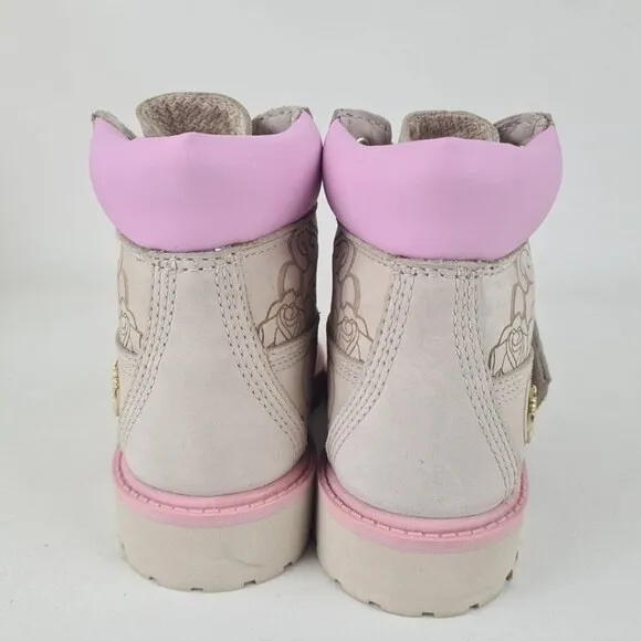 Timberland 6 In Classic Tatto Grey Girls Leather Outdoors Size 13 Youth