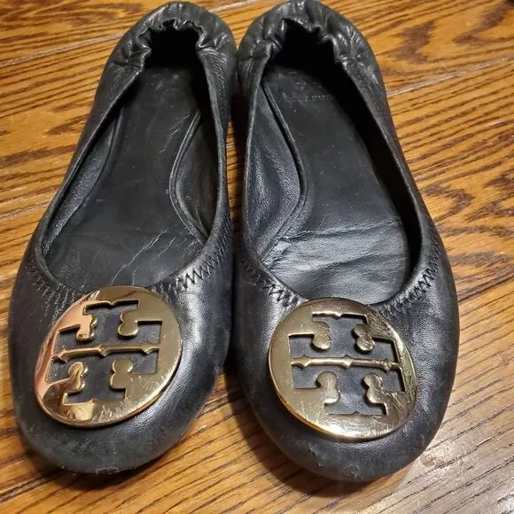 Tory Burch reva black ballet flat size 9.5