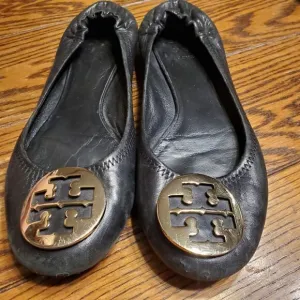 Tory Burch reva black ballet flat size 9.5