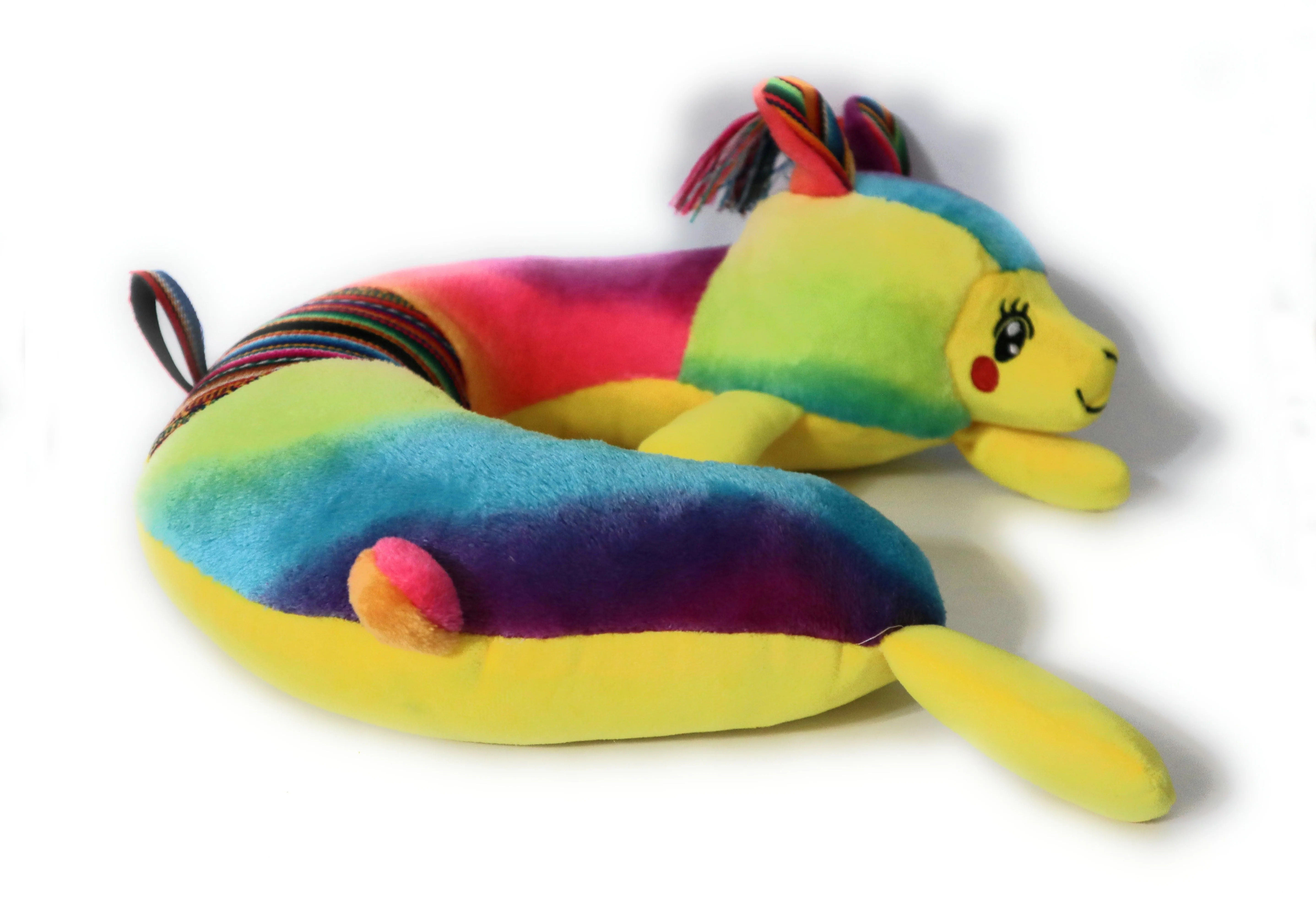 Travel Pillow Llama Shape Essential for Airplane Travel and Road Trips Yellow Color