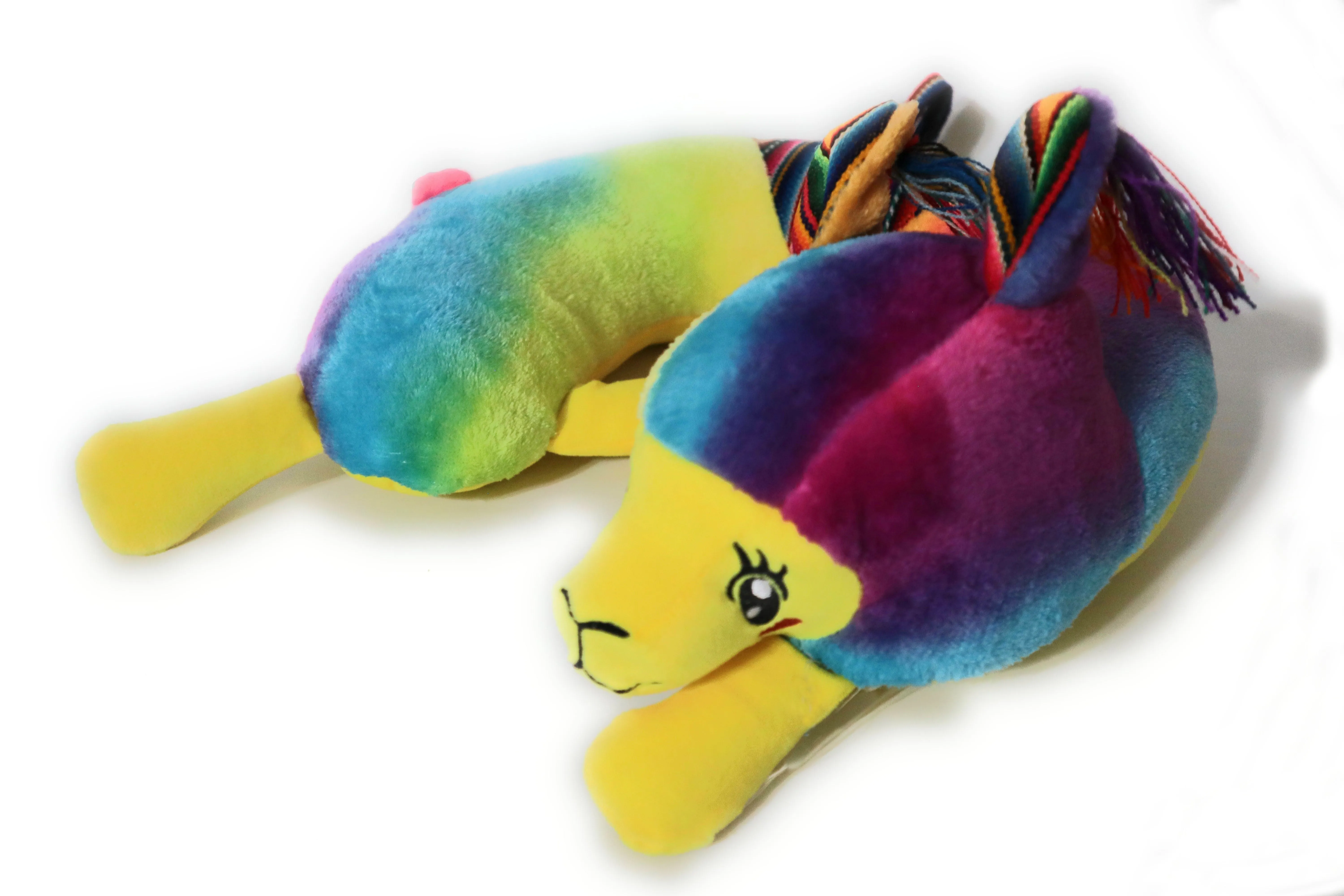 Travel Pillow Llama Shape Essential for Airplane Travel and Road Trips Yellow Color