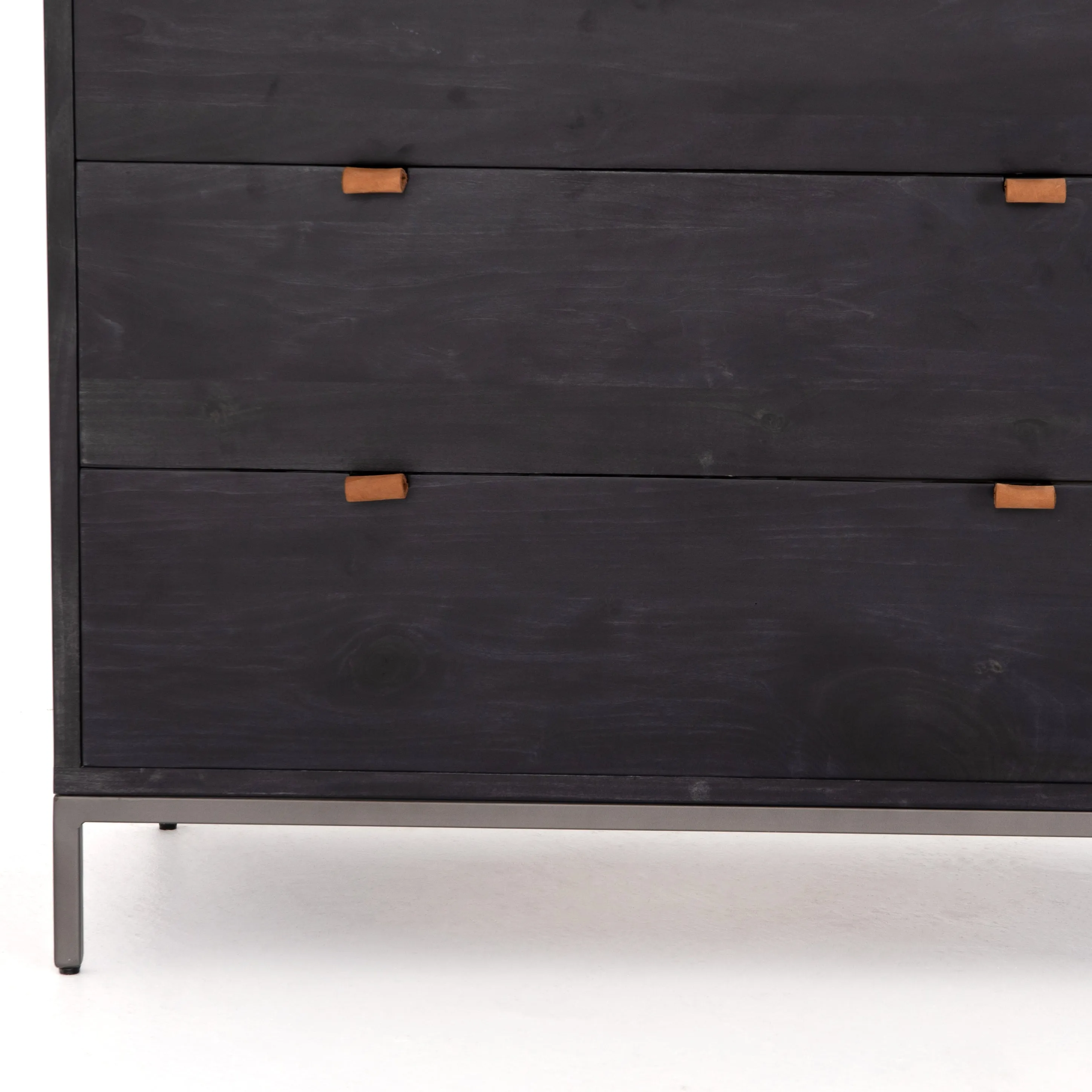 Trey 5 Drawer Dresser-Black Wash Poplar