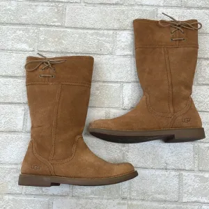 Ugg brown suede leather boots
