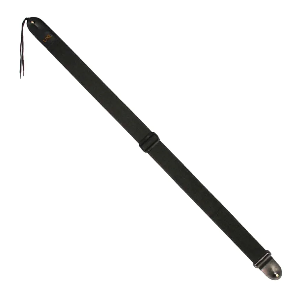 UXL 50mm Black Cotton Guitar Strap with Leather Tabs