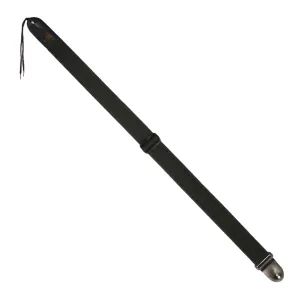 UXL 50mm Black Cotton Guitar Strap with Leather Tabs